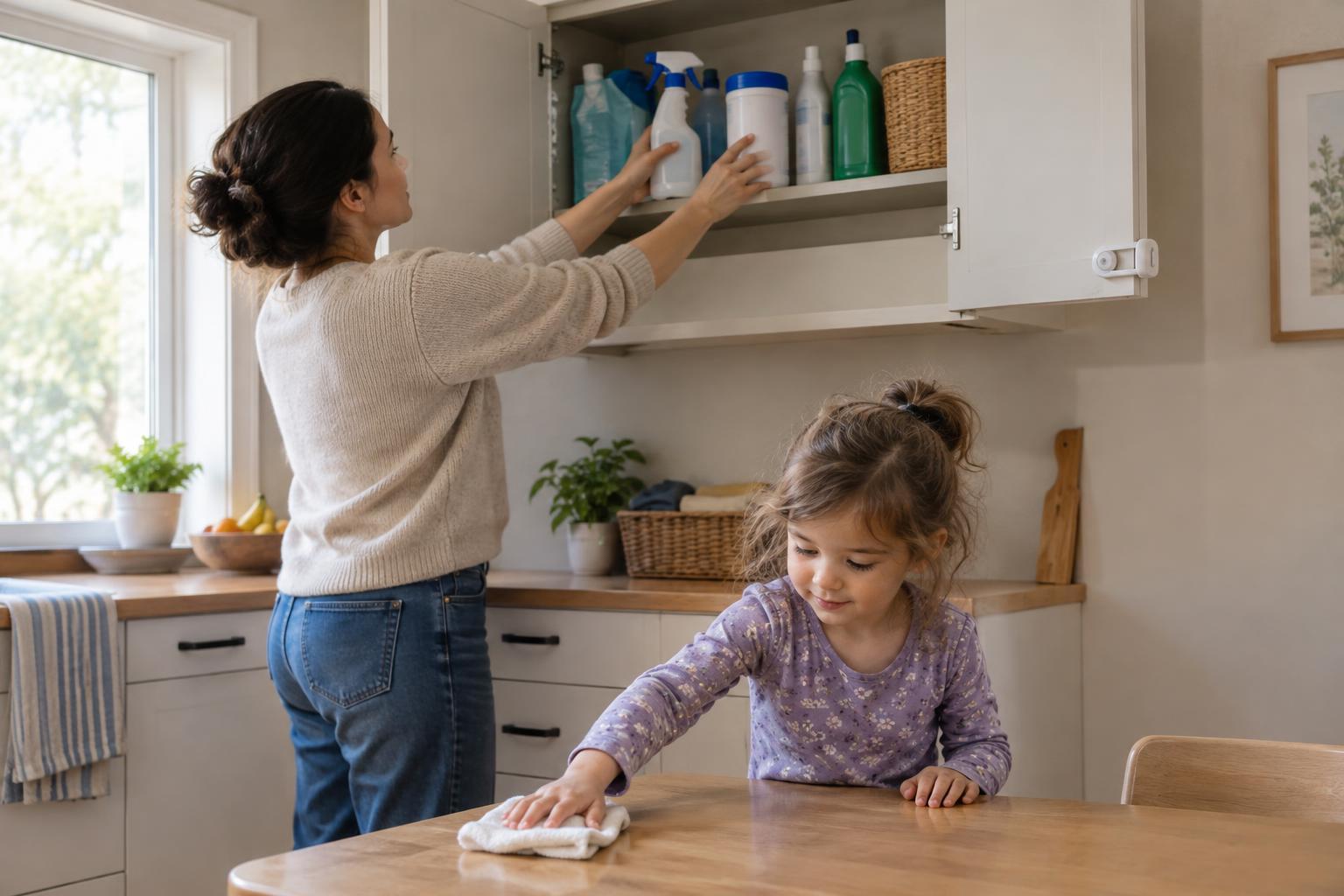 Keeping Frequently Used Cleaning Supplies Out of Children’s Reach